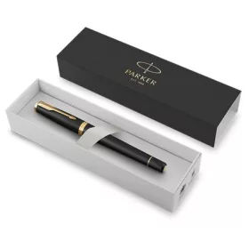   PARKER Töltőtoll, arany színű klip, matt fekete színű tolltest, PARKER "Royal Urban Twist"