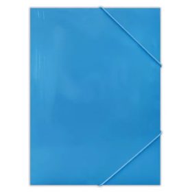 Gumis mappa OfficeArt A4 300g kék karton fényes borító 