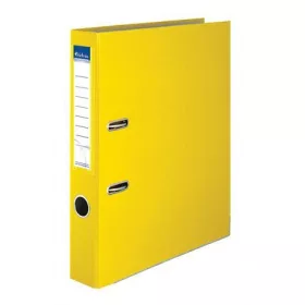   VICTORIA OFFICE Iratrendező, 50 mm, A4, PP/karton, élvédő sínnel, VICTORIA OFFICE, "Basic", sárga
