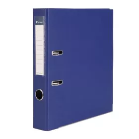   VICTORIA OFFICE Iratrendező, 50 mm, A4, PP/karton, élvédő sínnel, VICTORIA OFFICE, "Basic", tengerészkék