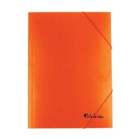   VICTORIA OFFICE Gumis mappa, karton, A4, VICTORIA OFFICE, narancs
