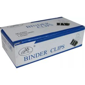 Bindercsipesz OfficeArt 25 mm fekete 12 db/doboz