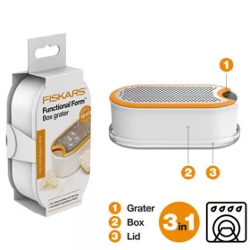   FISKARS Konyhai reszelő, tárolóval, FISKARS "Functional Form"