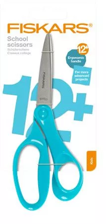 FISKARS Olló, iskolai, 18 cm, FISKARS,  türkizkék