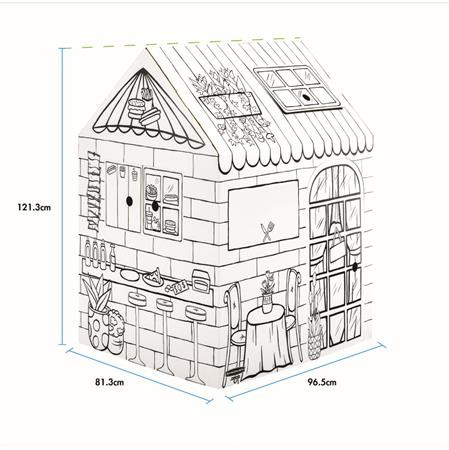 FELLOWES Színezhető karton játszóház, FELLOWES "BANKERS BOX® Playhouse", finomságok/ételek, vegyes minta