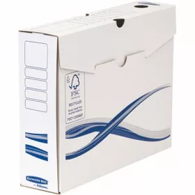   FELLOWES Archiválódoboz, A4, 80 mm, FELLOWES "Bankers Box Basic", kék-fehér