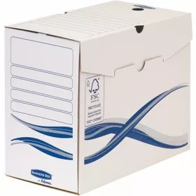   FELLOWES Archiválódoboz, A4, 150 mm, FELLOWES "Bankers Box Basic", kék-fehér