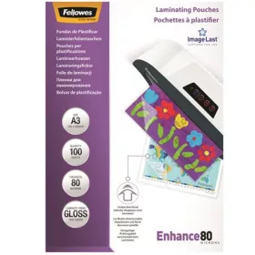   FELLOWES Meleglamináló fólia, 80 mikron, A3, fényes, 100 db, FELLOWES