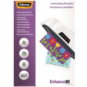   FELLOWES Meleglamináló fólia, 80 mikron, A4, matt, 100 db, FELLOWES