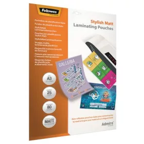   FELLOWES Meleglamináló fólia, 80 mikron, A3, matt, 25 db, FELLOWES, "Admire Stylish"