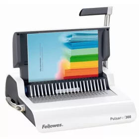   FELLOWES Spirálozógép, műanyag spirálkötéshez, manuális, 300 lap, FELLOWES "Pulsar+"