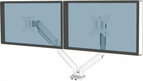 FELLOWES Monitortartó kar, két monitorhoz, FELLOWES "Platinum Series™ Dual", fehér
