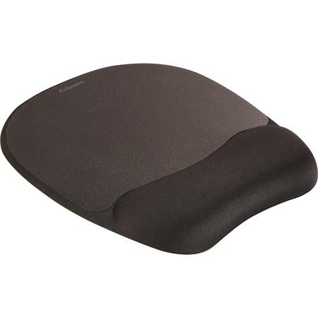 FELLOWES Egéralátét csuklótámasszal, habtöltésű, FELLOWES "Memory Foam", fekete