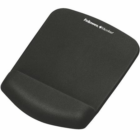 FELLOWES Egéralátét csuklótámasszal, habtöltésű, FELLOWES "PlushTouch™", fekete