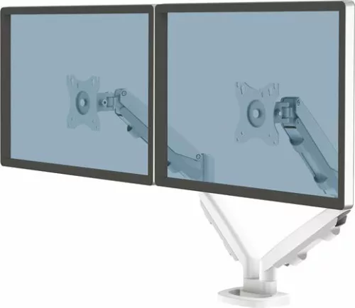 FELLOWES Monitortartó kar két monitorhoz, FELLOWES "Eppa™  "Dual", fehér