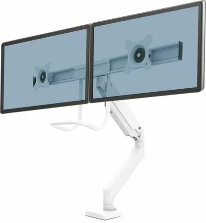 FELLOWES Monitortartó kar, két monitorhoz, FELLOWES "Eppa™ Crossbar", fehér