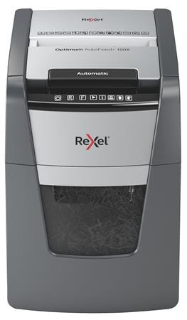 REXEL Iratmegsemmisítő, konfetti, 100 lap, REXEL "Optimum AutoFeed+ 100X"