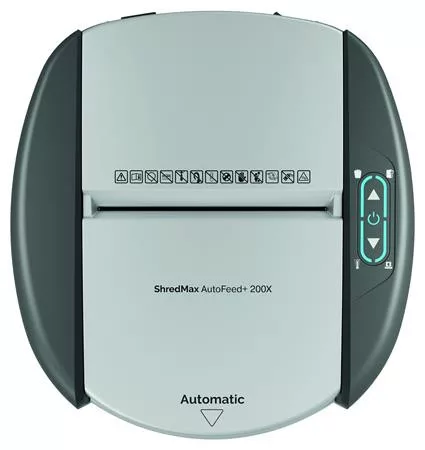 REXEL Iratmegsemmisítő, konfetti, 200 lap, REXEL "ShredMax AutoFeed+ 200X P4"