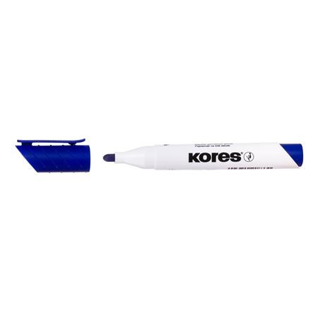 KORES Tábla- és flipchart marker, 3 mm, kúpos, KORES "K-Marker XW1", kék