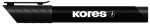   KORES Alkoholos marker, 3-5 mm, kúpos, KORES "K-Marker", fekete