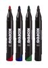 KORES Alkoholos marker, 3-5 mm, kúpos, KORES "K-Marker XP1", 4 különböző szín