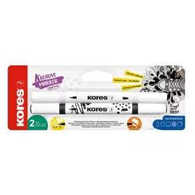   KORES Dekormarker készlet, akril, 1-2 mm, kétvégű, KORES " K-Kreative", 2 különböző szín