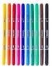 KORES Filctoll készlet, 1-3 mm, kimosható, KORES "Korellos 2in1", 10 különböző szín