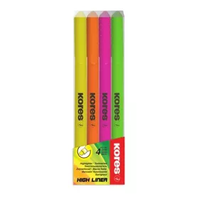   KORES Szövegkiemelő készlet, 0,5-3,5 mm, KORES, 4 különböző szín