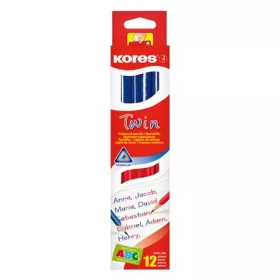   KORES Postairón, háromszögletű, KORES "Twin", kék-piros