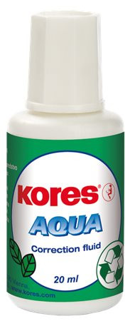 KORES Hibajavító folyadék, vízbázisú, 20 ml, KORES "Aqua"