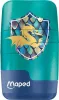 MAPED Hegyező és radír, kétlyukú, tartályos, pótradírral, MAPED "Connect Dragon", sárkány