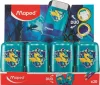 MAPED Hegyező és radír display, kétlyukú, tartályos, MAPED "Connect Dragon", sárkány