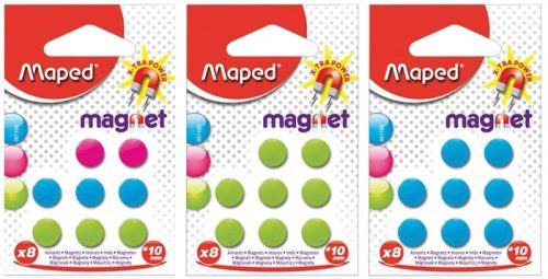 MAPED Mágnes, kerek, 10 mm, MAPED, vegyes színek