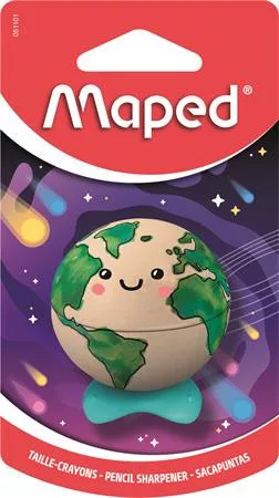MAPED Hegyező, egylyukú, tartályos, MAPED „Planet”, bolygók, vegyes minták