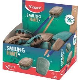   MAPED Hegyező display, kétlyukú, tartályos, műanyag,  MAPED "Smiling Planet"