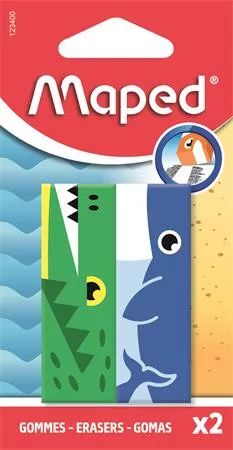 MAPED Radír, állatos, MAPED „Animals”, vegyes minták, 2 db