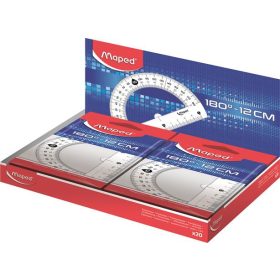   MAPED Szögmérő, műanyag 180°-os kínáló dobozos MAPED "Essentials"