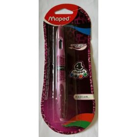   Golyóstoll 0,5 mm kétvégű, pink tolltest, MAPED "Twin Tip", 4 hagyományos szín UTOLSÓ DARAB