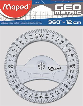 MAPED Szögmérő, műanyag, 360°, MAPED "Geometric"