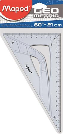 MAPED Háromszög vonalzó, műanyag, 60°, 21 cm, MAPED "Geometric"