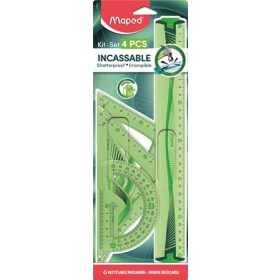   MAPED Vonalzókészlet, műanyag, hajlítható, 4 darabos, MAPED "Flex"