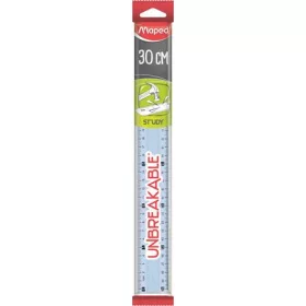   MAPED Vonalzó, műanyag, törhetetlen, 30 cm, MAPED "Study Unbreakable", vegyes színek