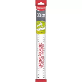   MAPED Vonalzó, műanyag, törhetetlen, 30 cm, MAPED "Study Unbreakable", átlátszó