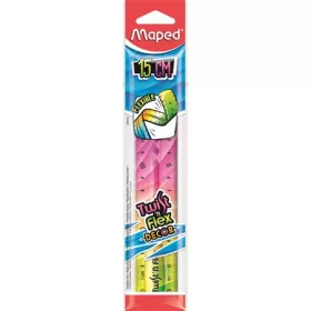   MAPED Vonalzó, műanyag, 15 cm, MAPED "Twist'n Flex Decor"