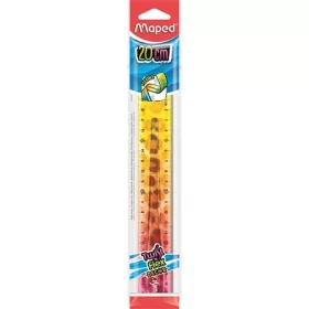   MAPED Vonalzó, műanyag, törhetetlen, 20 cm, MAPED "Twist'n Flex Decor Animals", vegyes színek