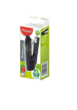 MAPED Tűzőgép, 24/6, 26/6, 20 lap, dobozos, MAPED "Greenlogic Half-Strip"