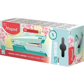   MAPED Tűzőgép, 24/6, 26/6, 20 lap, MAPED "Universal Metal Half-Strip Pastel", pasztell türkiz