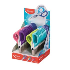   MAPED Olló display, iskolai, 13 cm, MAPED "Sensoft Asym", vegyes színek