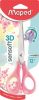 MAPED Olló, iskolai, 16 cm, rugalmas nyél, MAPED "Sensoft 3D", vegyes pasztell színek