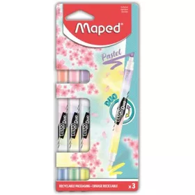   MAPED Szövegkiemelő készlet, 1-5 mm, kétvégű, MAPED "Fluo Peps Duo", 6 különböző pasztell szín